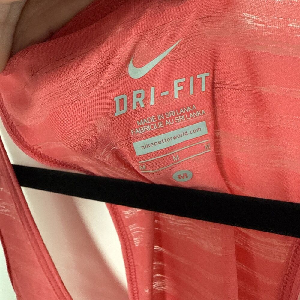 Nike Dri-fit Tank Size Medium Pink burnout top super cute - Picture 3 of 7